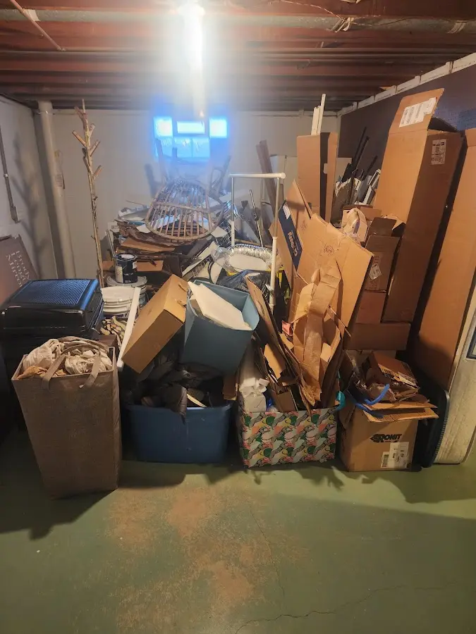 Roll-off dumpster container at job site for 20 Yard Dumpster Rental in Millstone